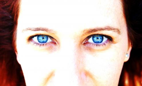 女孩, 脸上, 肖像, 眼睛, 蓝色的眼睛, 看看, 妇女