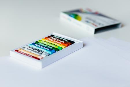 蜡笔, 颜色, 多彩, 艺术, 框, 白色, 表