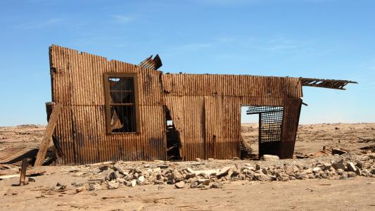 智利, 废墟, 失效, 生锈, 被遗弃, 房子, 木材-材料