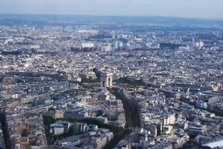 城市, 埃菲尔铁塔, 法国, 概述, 巴黎, 倾斜的转变, 凯旋门