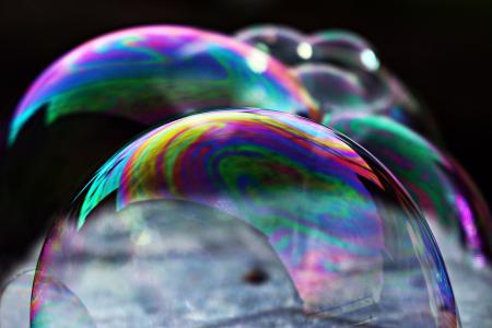 泡沫, 肥皂泡, 多彩, 彩虹, 彩虹, 水, 镜像