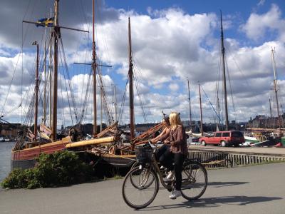 斯德哥尔摩, 城市, 波尔图, 自行车, 女孩, 乐趣