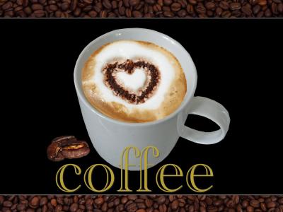 咖啡, 心, 咖啡豆, 爱咖啡, 热的爱, 双心, 泡沫