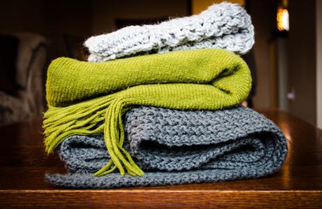 橡皮布, 围巾, 感冒, 布, 表, 绿色, 灰色