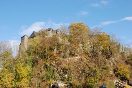城堡, 堡垒, 历史, 岩石, 老, 秋天, monschau
