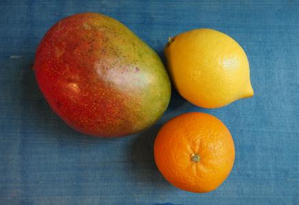 水果, 水果, 芒果, 橙色, 柠檬