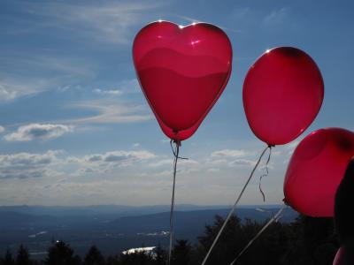 气球, 心, 爱, 浪漫, 浪漫, 关系, 红色