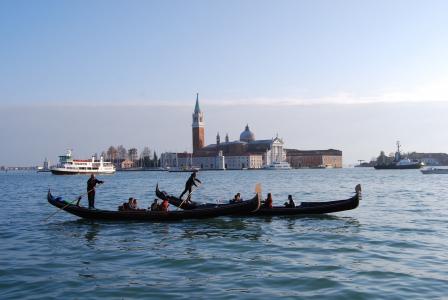 威尼斯, 吊船, 海, 拉古纳, 意大利