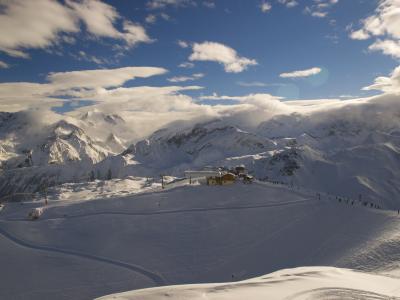 山脉, snow-capped 峰, 阿尔卑斯山, 云彩, 山风景, 滑雪, 斜坡