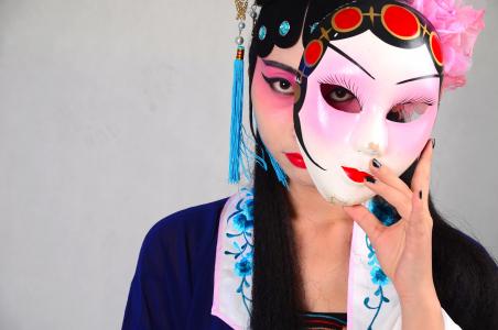 京剧, 面具, 中国, 女人, 化妆, 像我, 风格