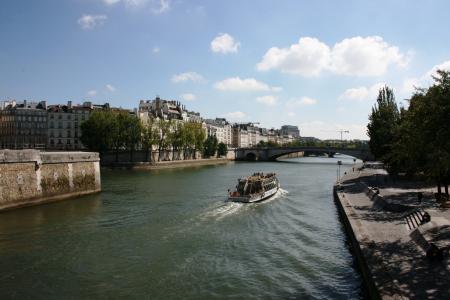塞纳河, 桑切斯, 巴黎, 小船, 河, 建筑, 著名的地方