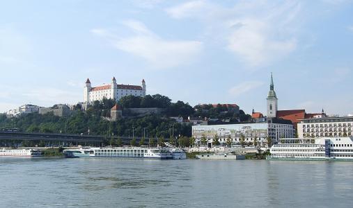布拉索夫, 多瑙河, 城堡, 视图, 河, 老, 斯洛伐克