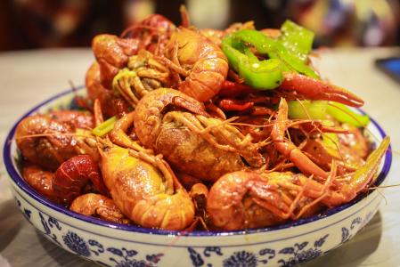 小龙虾, 中国菜, 上海, 中国, 龙虾, 美食, 晚饭