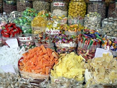 越南, 市场, 糖果, 食品, 市场摊位