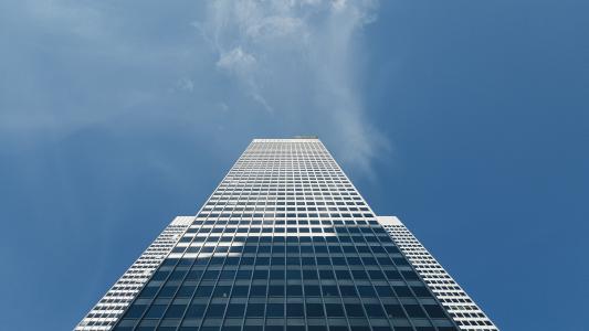 摩天大楼, 天空, 蓝色, 建设, 商务楼, 建筑, 现代