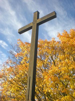 十字架, 树, 秋天, 基督教, 宗教, 耶稣受难像, 灵性