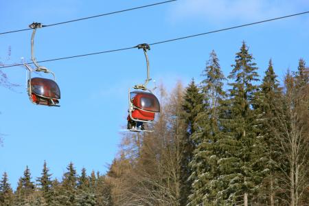 滑雪缆车, 滑雪, 滑雪, 冬天, 冬季运动, 雪, 越野滑雪