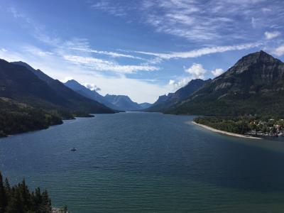 湖, 山脉, 加拿大, 山下湖, 水, 自然, 景观