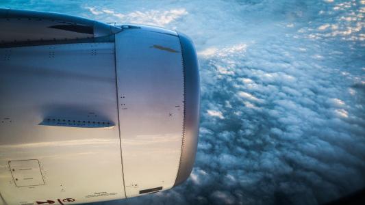 飞机, 旅行, 云计算, 飞机, cloudscape, 度假