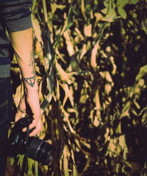 相机, 单反相机, 男子, 人, 纹身, 男子, 自然