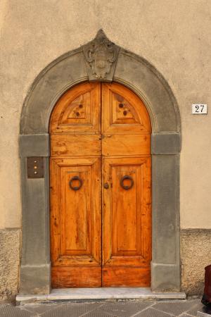 门, 意大利, 建筑, 入口, 老, 意大利语, 墙上