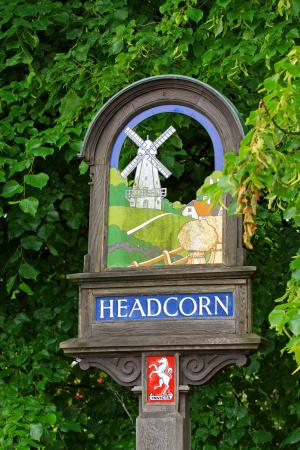 路标, headcorn, 村庄, 肯特, 英格兰, 标志, 风车