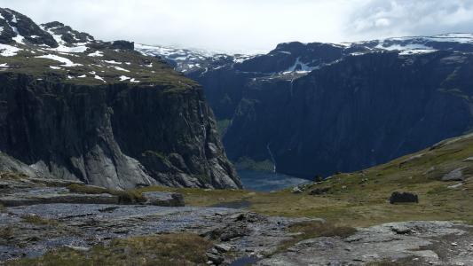 挪威, trolltunga, 山脉, 自然