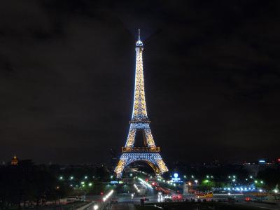 埃菲尔铁塔, 法国, 巴黎, 夜景