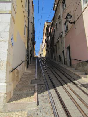 缆车, 里斯本, 街道, 葡萄牙, 桥梁, 漫步, 城市