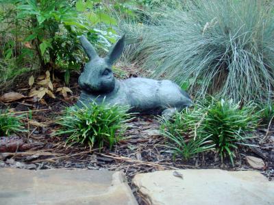 兔子, 雕塑, 花园, 动物, 雕像, 自然