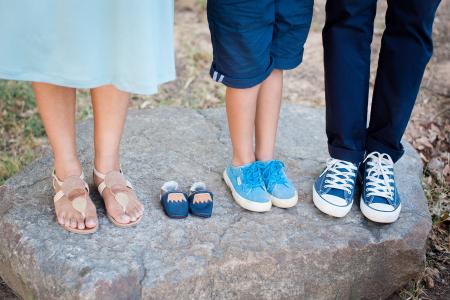 家庭, 英尺特写, 蓝色, 亲爱的男孩, 站在岩石上, 怀孕, 宝贝