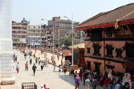 basantarpur, 广场, 加德满都, 杜巴, 尼泊尔, 人群, 人
