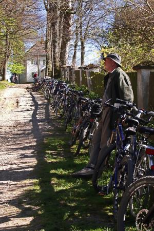 自行车, 栅栏, 户外活动, 玛丽亚 brunn, 德国, 巴伐利亚, 啤酒花园