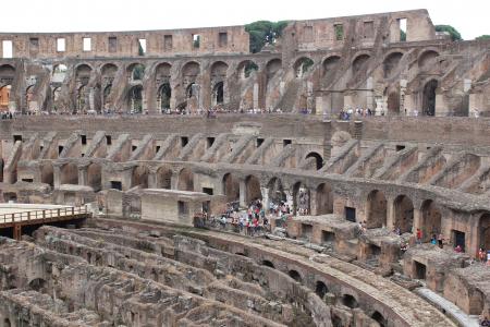古罗马圆形竞技场, 意大利, 舞台上, 罗马, 体育馆, 圆形剧场, 罗马