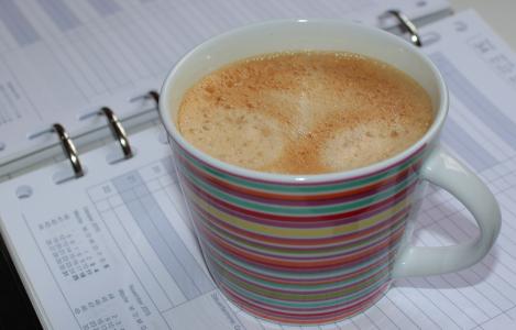 杯咖啡, 任命日历, 喝咖啡休息时间, 享受, 咖啡, 休息, 工作场所