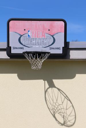 墙上, 购物篮, 阴影, 西班牙裔美国人, 篮球筐, 体育, 篮球-体育