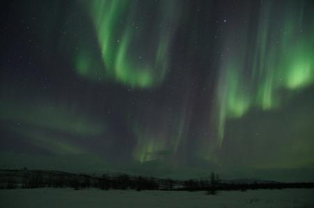 北极光, 瑞典, 拉普兰, 北极光, 太阳风, 光现象, 奥罗拉