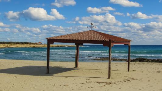 塞浦路斯, 阿依纳帕, 海滩, 报亭