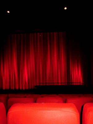 看电影, 电影院座椅, 电影, 电影院大厅, 红色, 黑色, 走出去