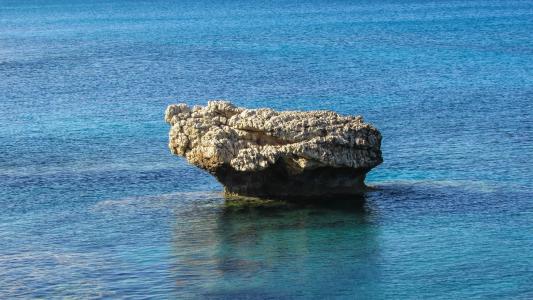 塞浦路斯, kapparis, 岩石, 海, 蓝色, 自然, 海岸线