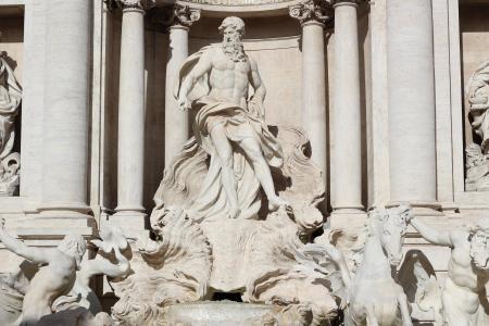 罗马, 来源, 意大利, 特雷维, 雕像, 雕塑, 建筑的列