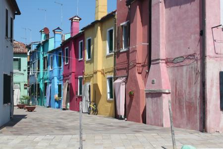 布拉诺, 威尼斯, 颜色, 房屋, 彩虹