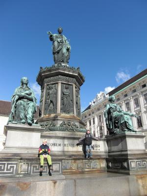 霍夫堡皇宫, 维也纳, 奥地利, 雕像, 城市, 低角度视图, 建筑