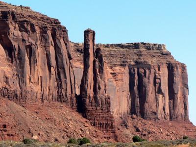 亚利桑那州, 纳瓦霍国家, 纪念碑谷, 悬崖, 全景, 沙漠, 自然