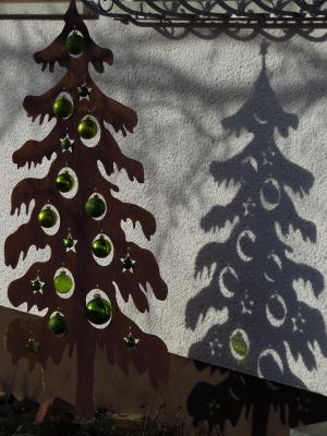 阴影, 投影, 圣诞树, 金属, glaskugeln, 圣诞节, weihnachtsbaumschmuck