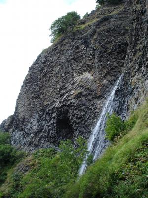 级联射线图片, 阿尔代什省, 法国, 瀑布, 水, 玄武岩, 玄武岩柱