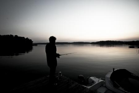 小船, 渔夫, 钓鱼杆, 湖, 人, 娱乐, 河