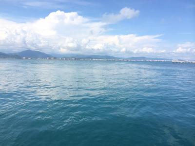 三亚, 西岛, 海, 蓝蓝的天空和洁白的云朵, 海水