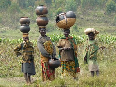 巴特瓦, 妇女, 传统, 花盆, kiganda, 穆拉姆维亚, 非洲