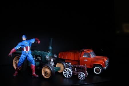 美国上尉, 怀旧, 红色卡车, 玩具